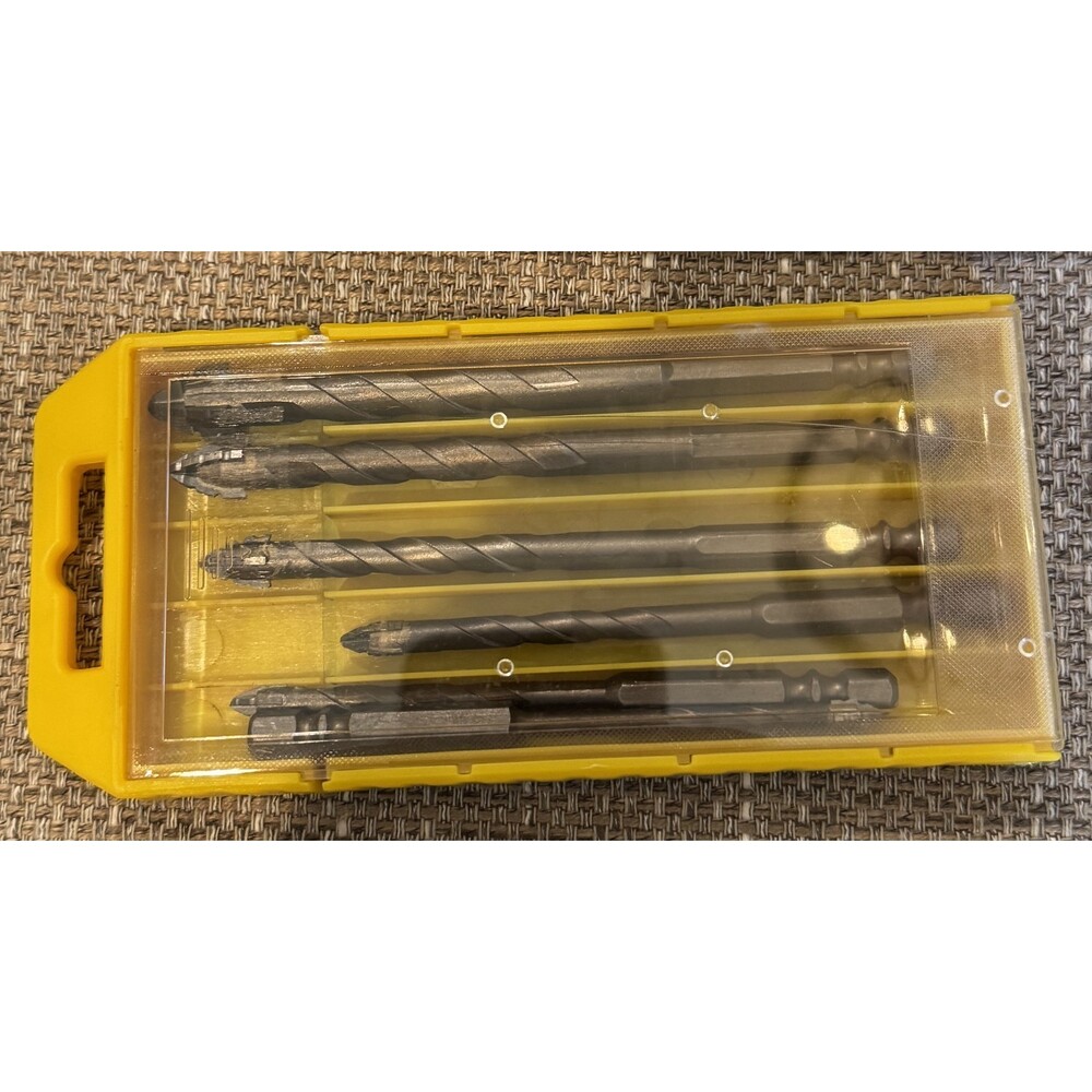 6PCS Eccentric Drill Bit, Four-Edge Serrated Concrete Drill Bit, 4/5/6/8/10/12mm